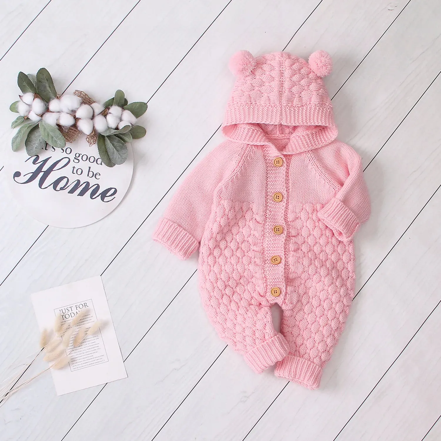 0-24M Newborn Baby Knitted Sweater Jumpsuits