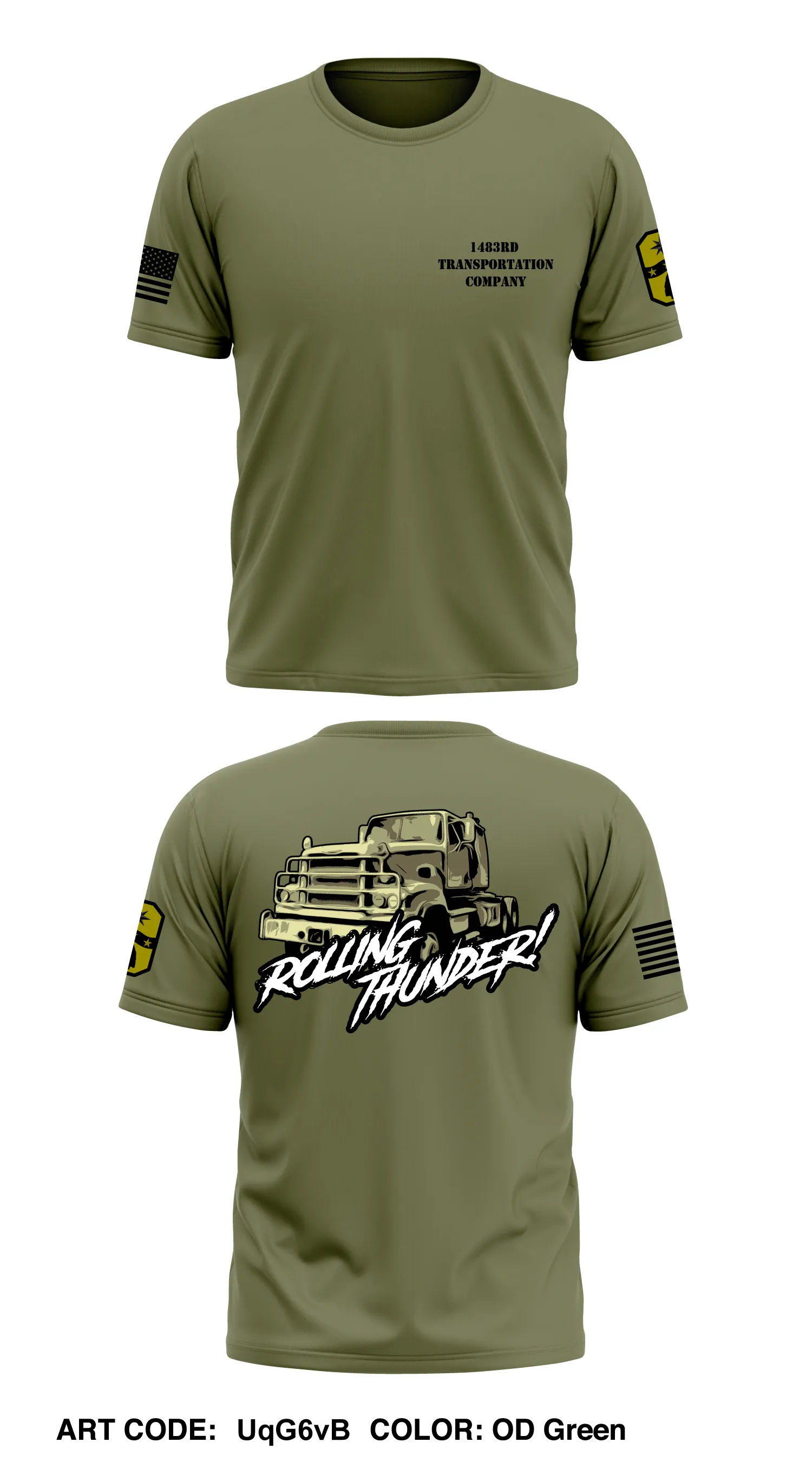 1483rd Transportation Company Core Men's SS Performance Tee - UqG6vB
