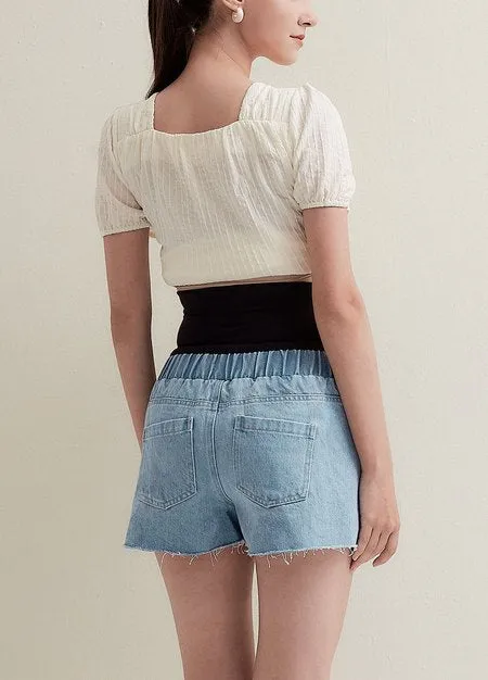 241509B1 Wrap Maternity Denim Skort