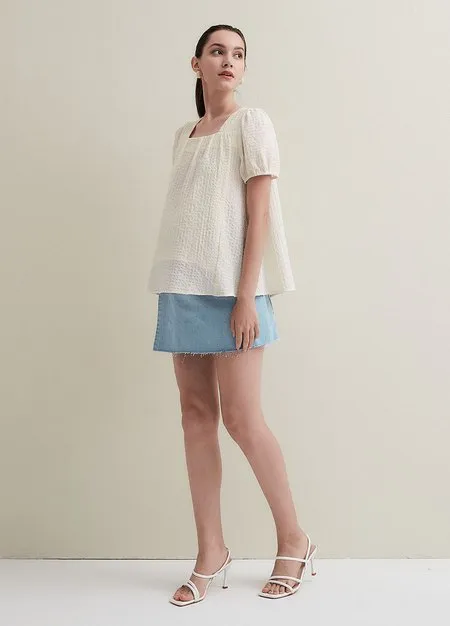 241509B1 Wrap Maternity Denim Skort