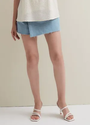 241509B1 Wrap Maternity Denim Skort