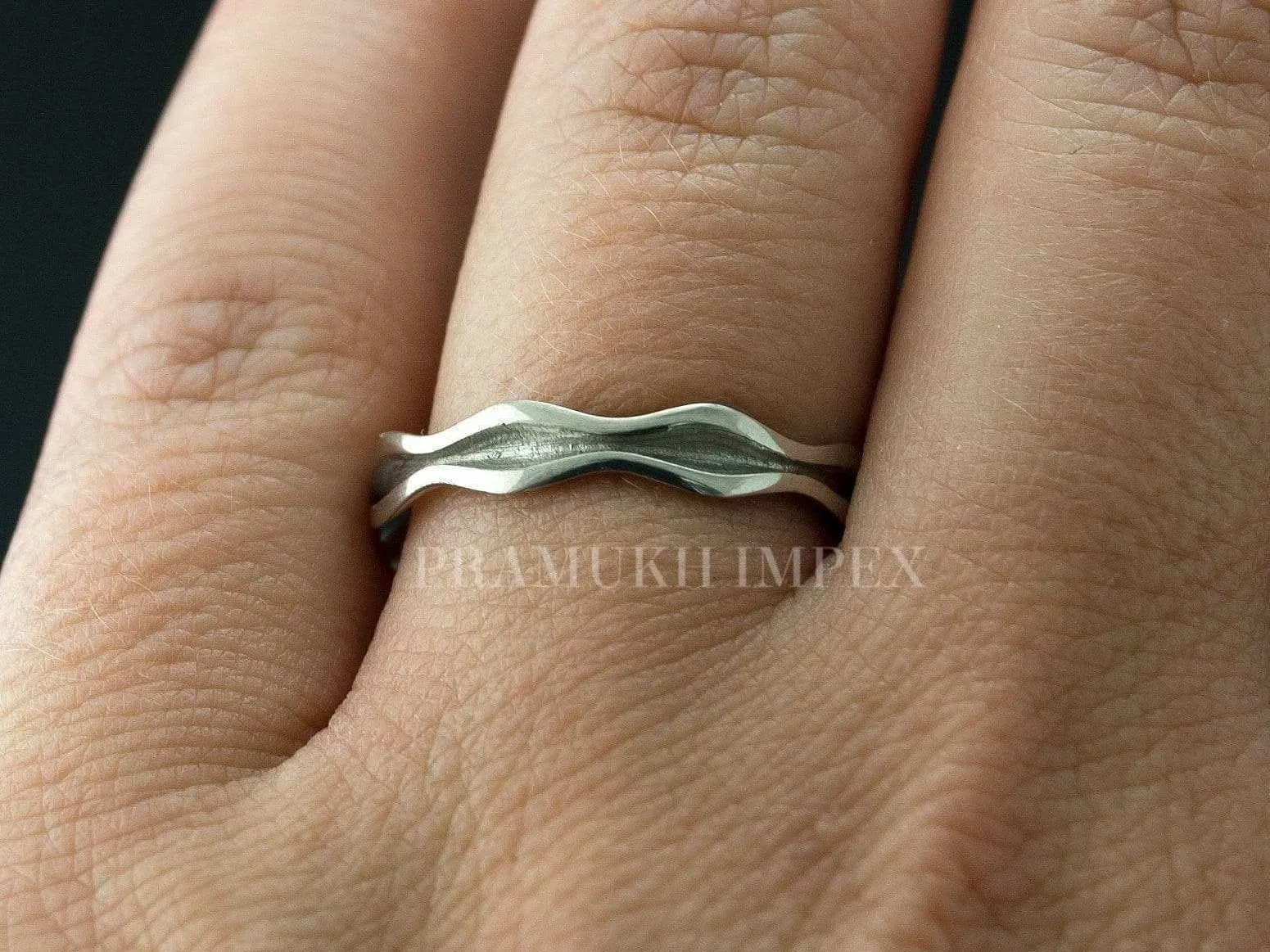 4mm Wide Wedding Band yellow gold Wave Narrow simple ring Art Deco Wedding Band Unique Man Made Simple Band on Etsy