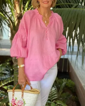 ABORE - COTTON & LINEN CASUAL BLOUSE