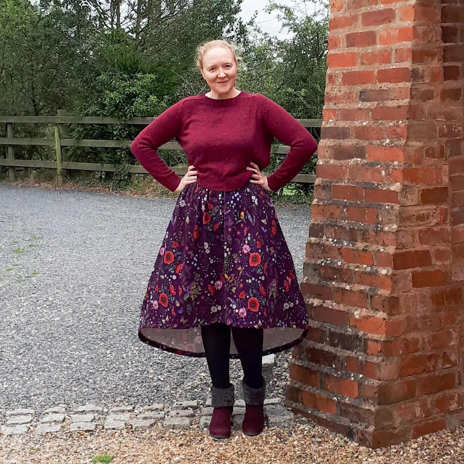 Adults Drop Hem Maxi Skirt