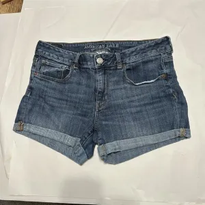 American Eagle Shorts Jean Super Stretch Womens 12 Denim Cuffed Short