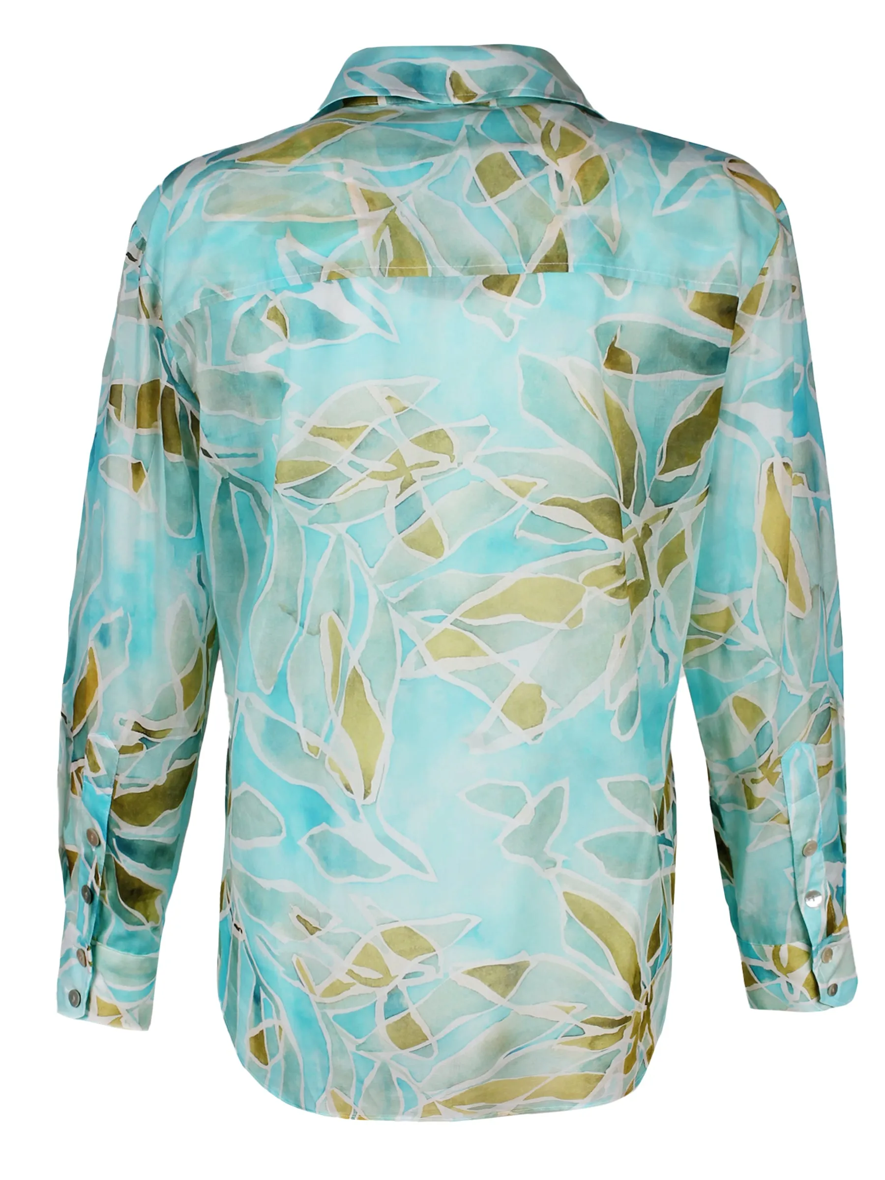 Andie Shirt Blue Scroll Print