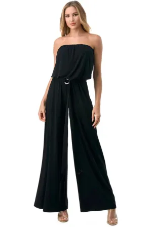 Ariella Wide Leg Jumpsuit with Ring Belt