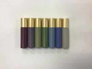 Assorted Neutral 10ml Glass Roller with Gold Top