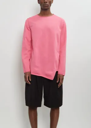 Asymmetric Layered Sweater  — Pink