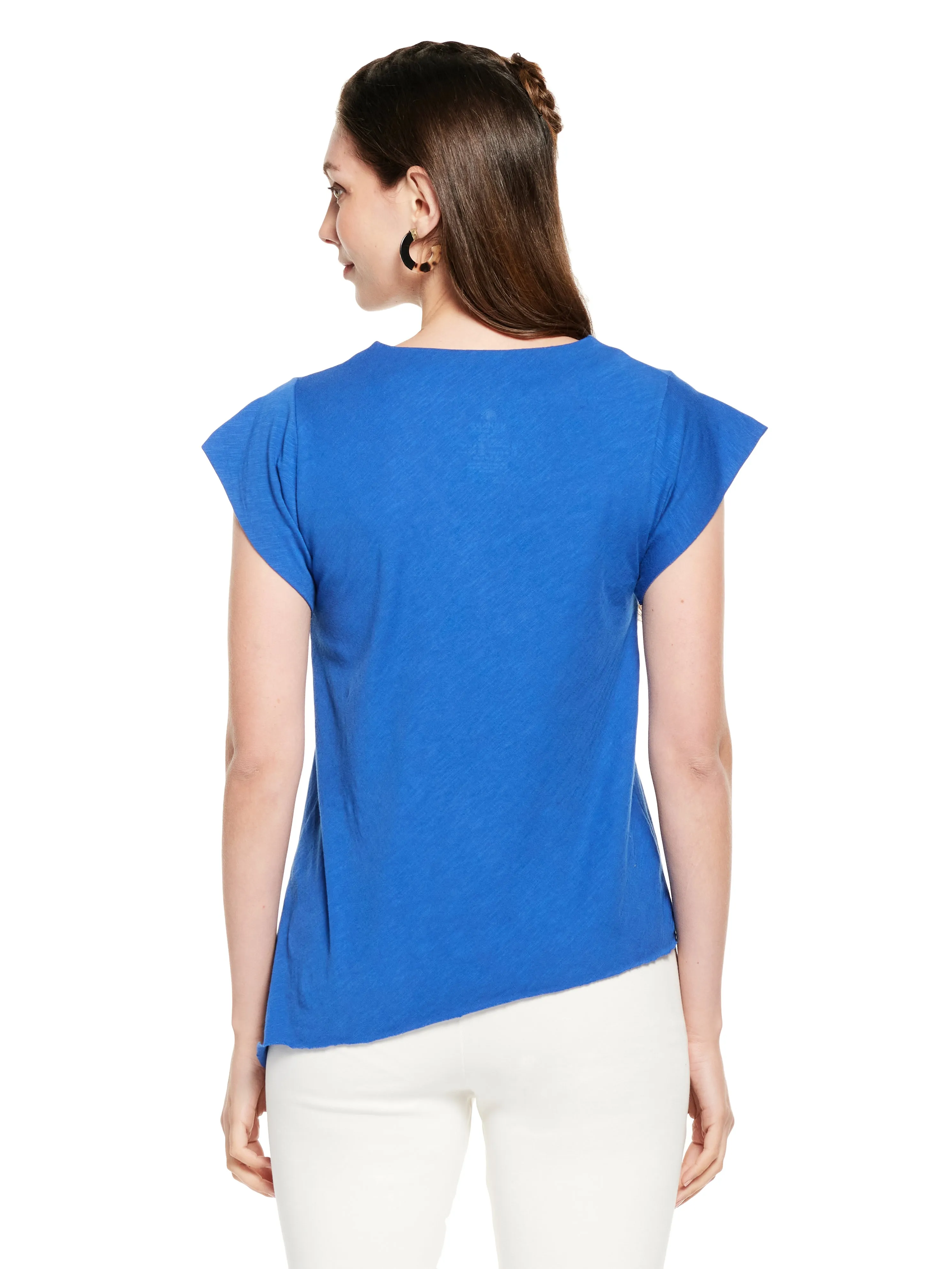 Asymmetrical Cotton Modal Top