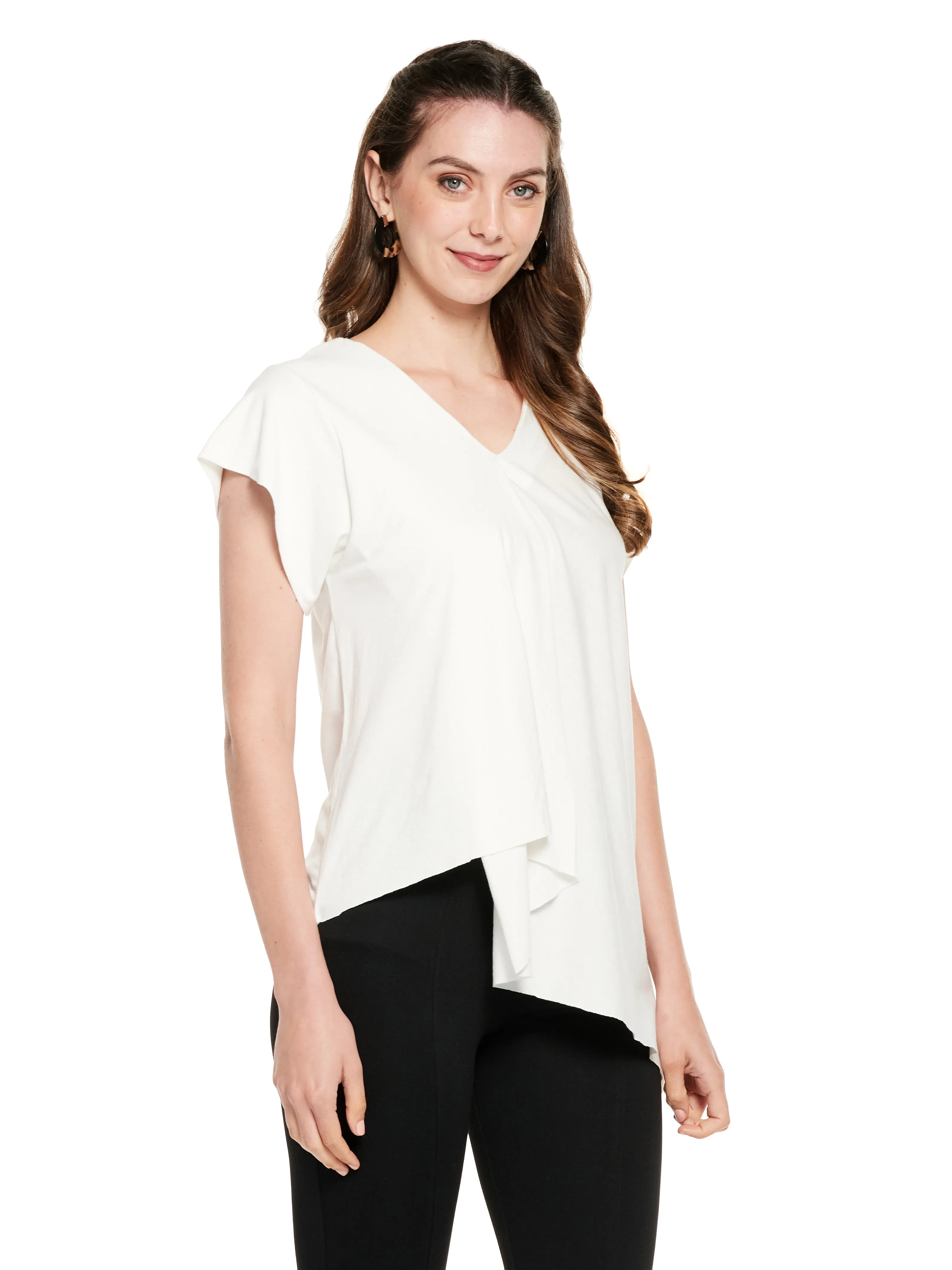 Asymmetrical Cotton Modal Top