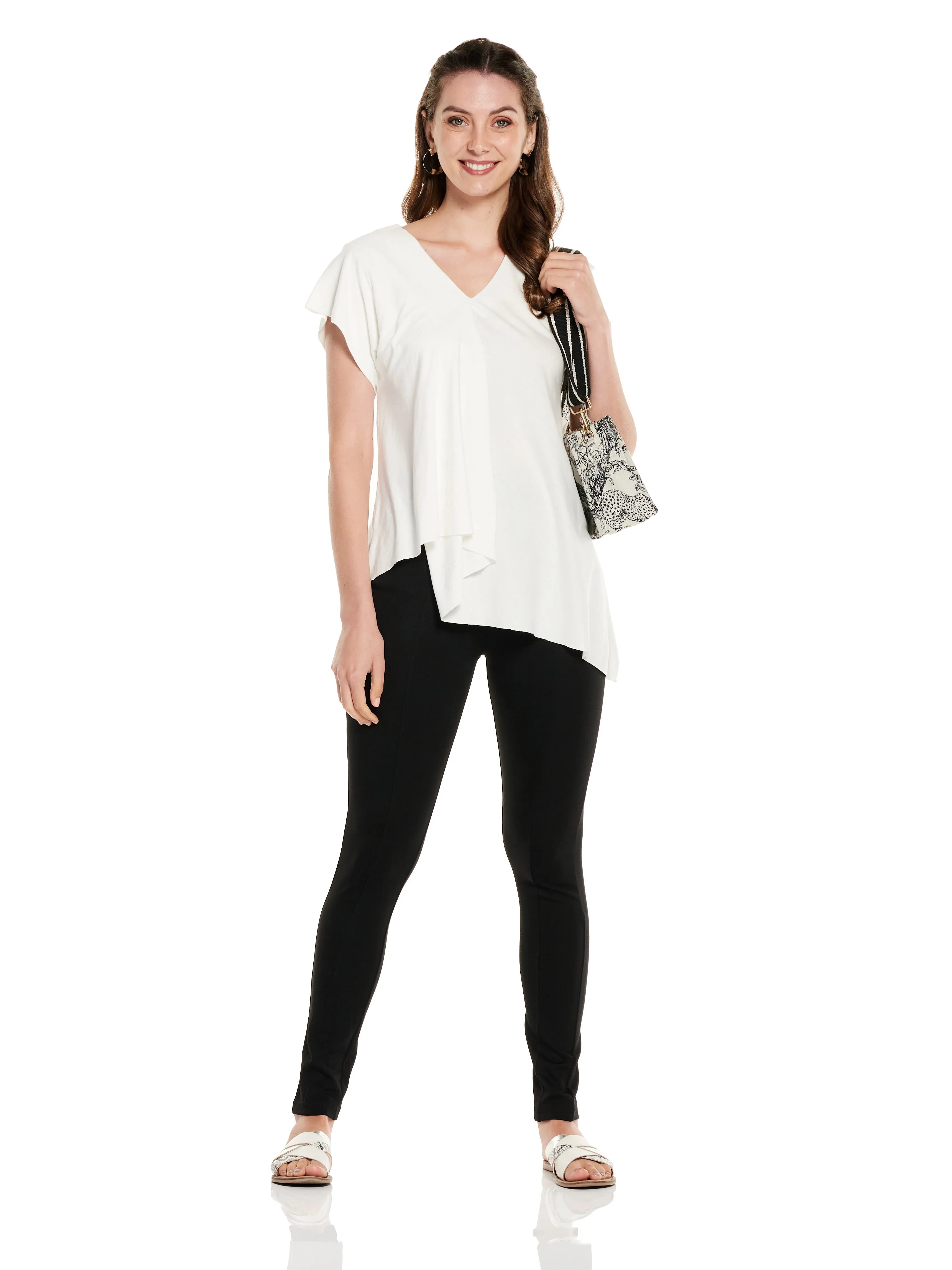Asymmetrical Cotton Modal Top