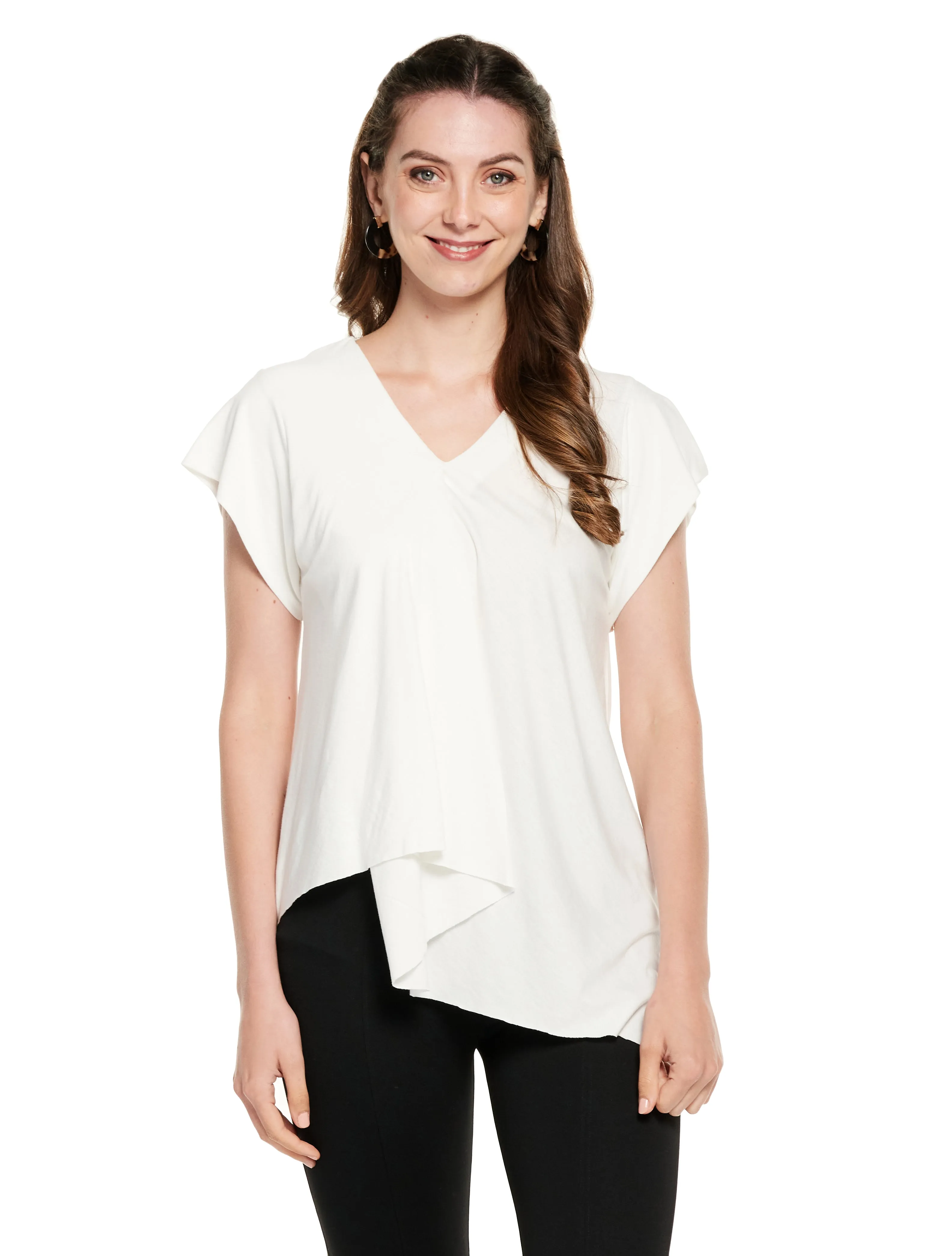 Asymmetrical Cotton Modal Top