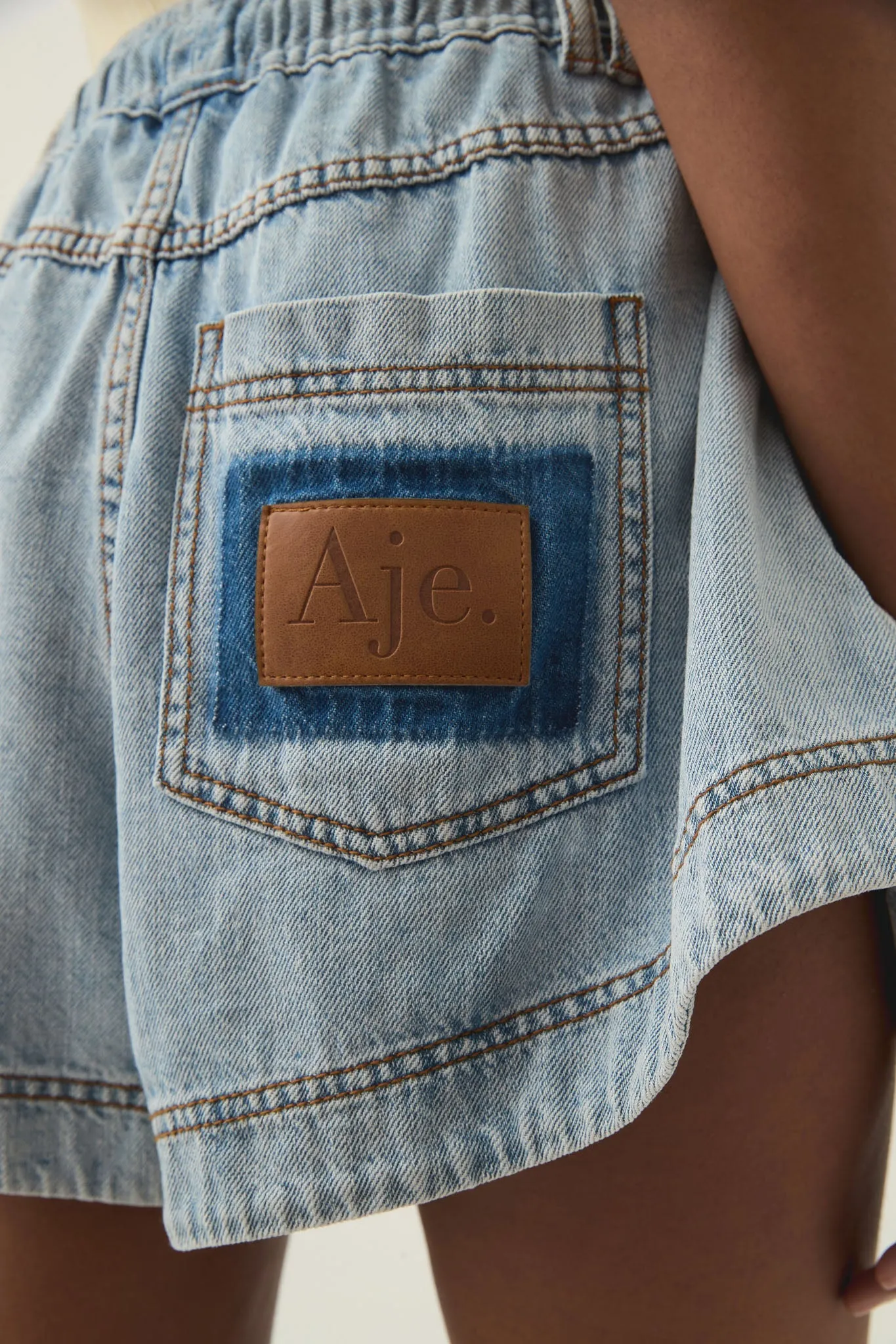Aura Flared Denim Short
