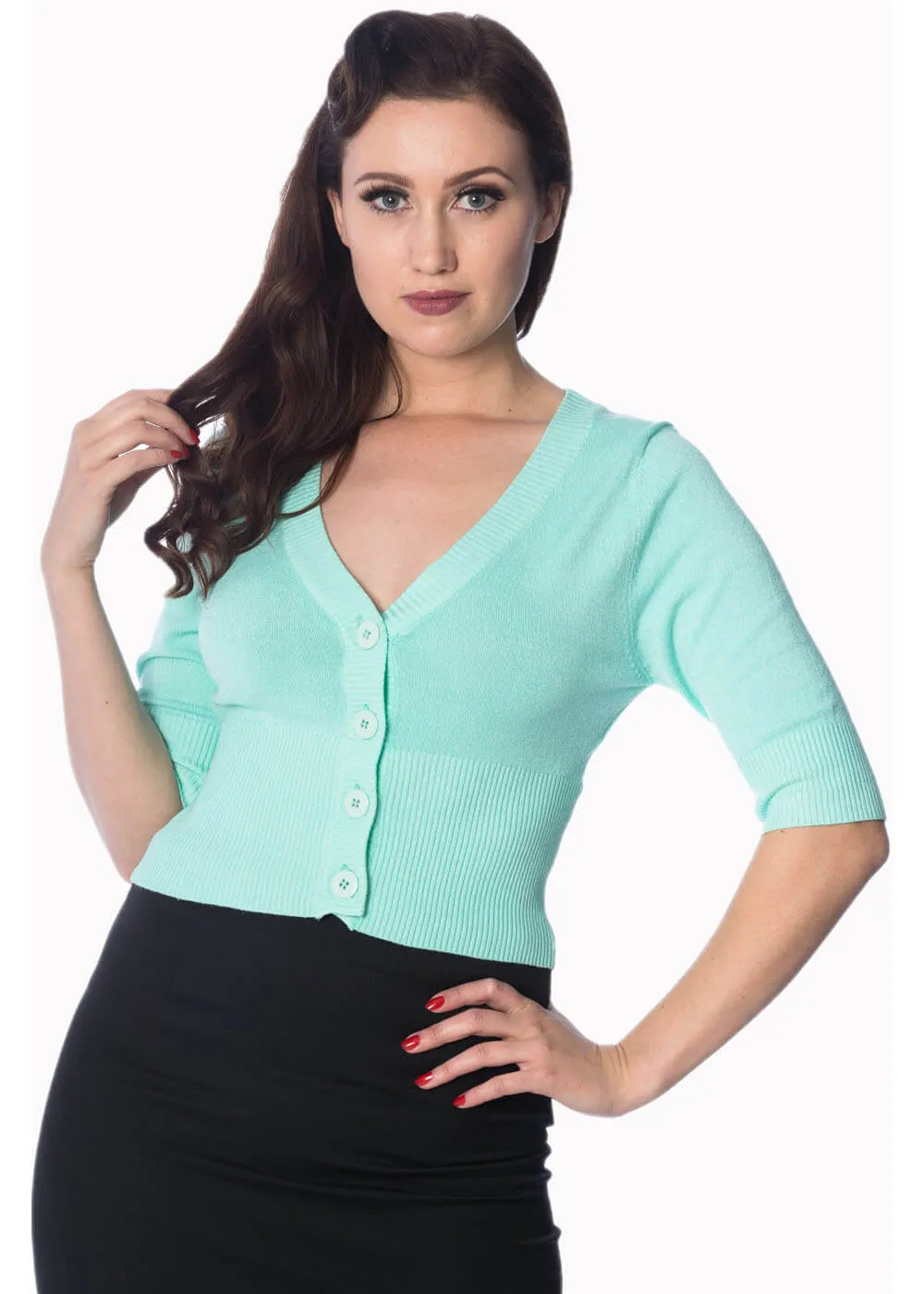 Banned Overload 50's Cardigan Mint Color