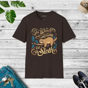 Be a Sloth Sloth t Shirt for Laid Back Style