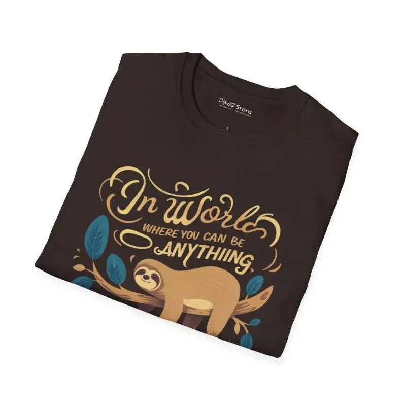 Be a Sloth Sloth t Shirt for Laid Back Style