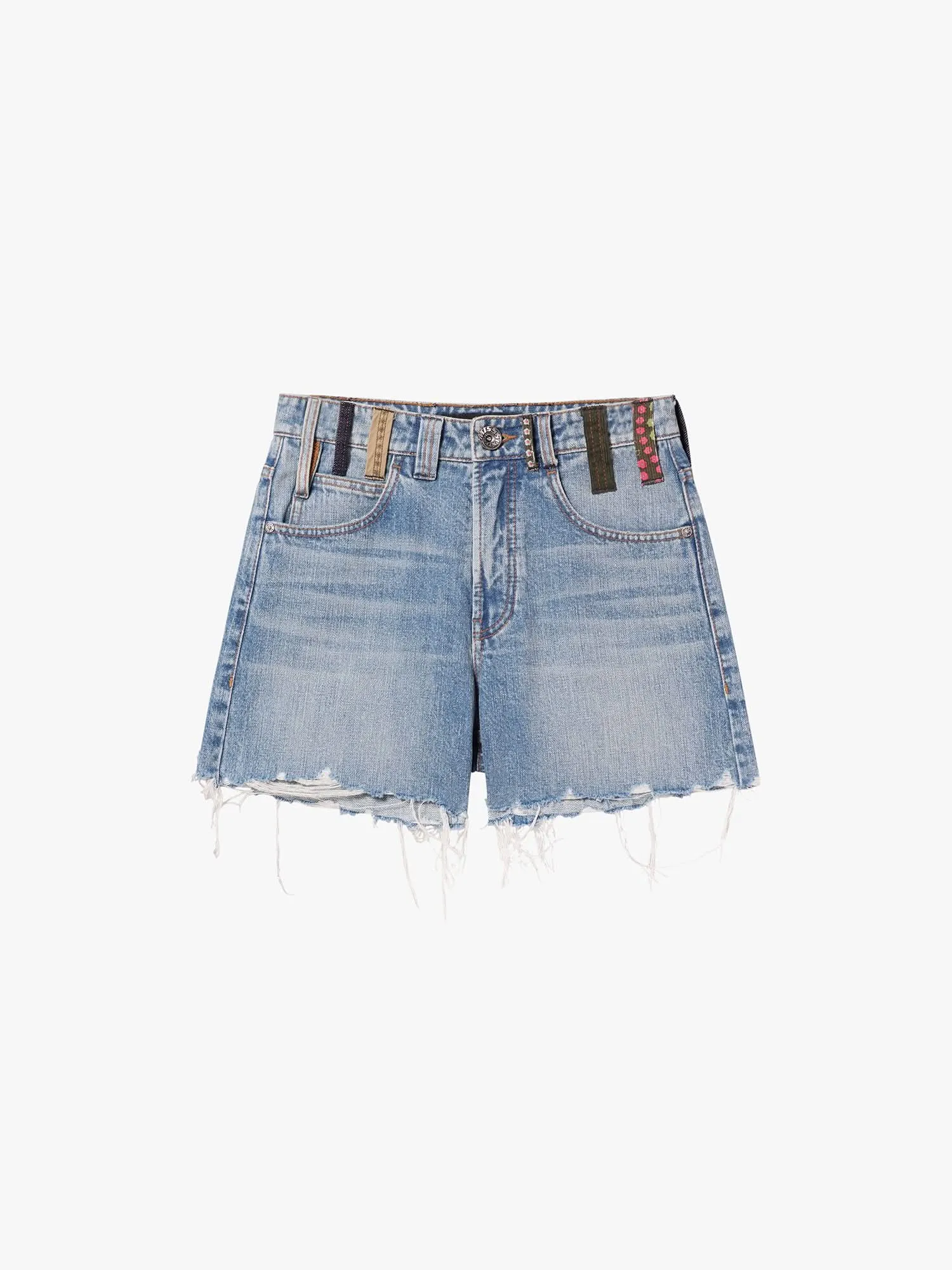 Belt Loop Denim Shorts