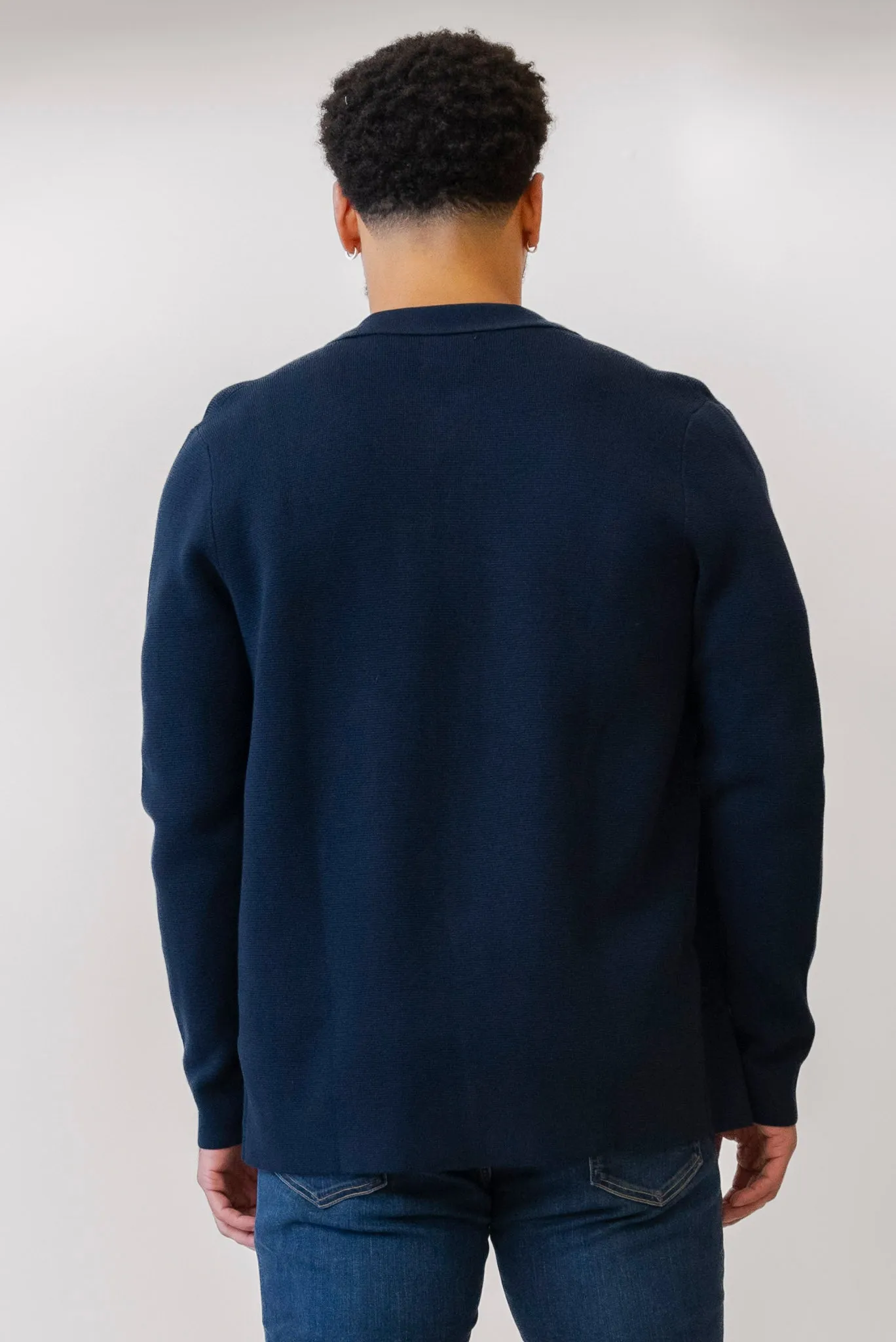 BEN SHERMAN Textured Zip Sweater