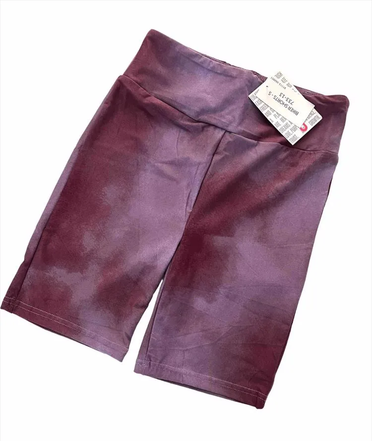 Biker Shorts - Purple Wash