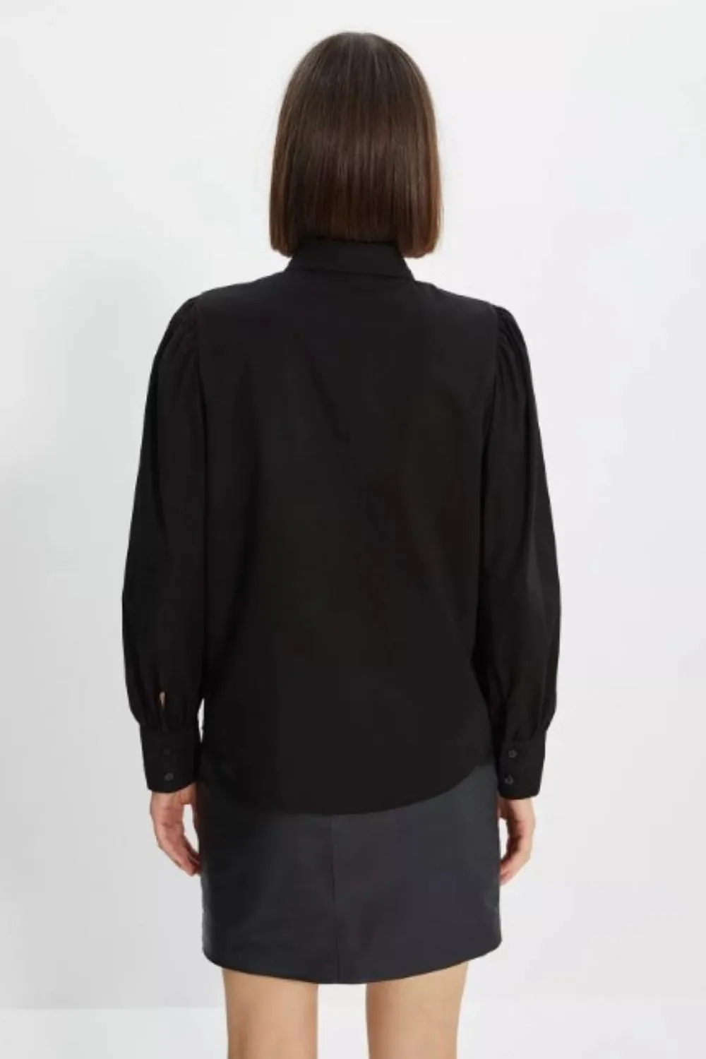 Black Full Sleeeve Detailed Top