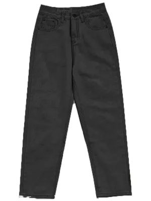 Black High Waist Mom Jeans