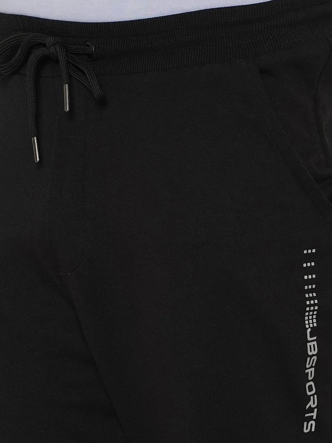 Black Solid Slim Fit Track Pant | JadeBlue