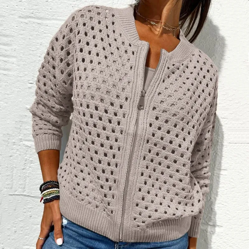 Breeze Knit Zip Cardigan