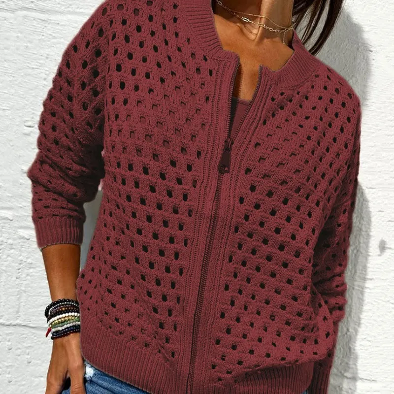 Breeze Knit Zip Cardigan