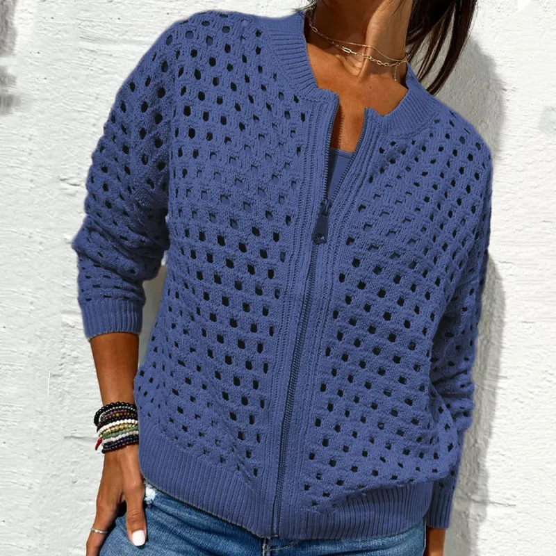 Breeze Knit Zip Cardigan
