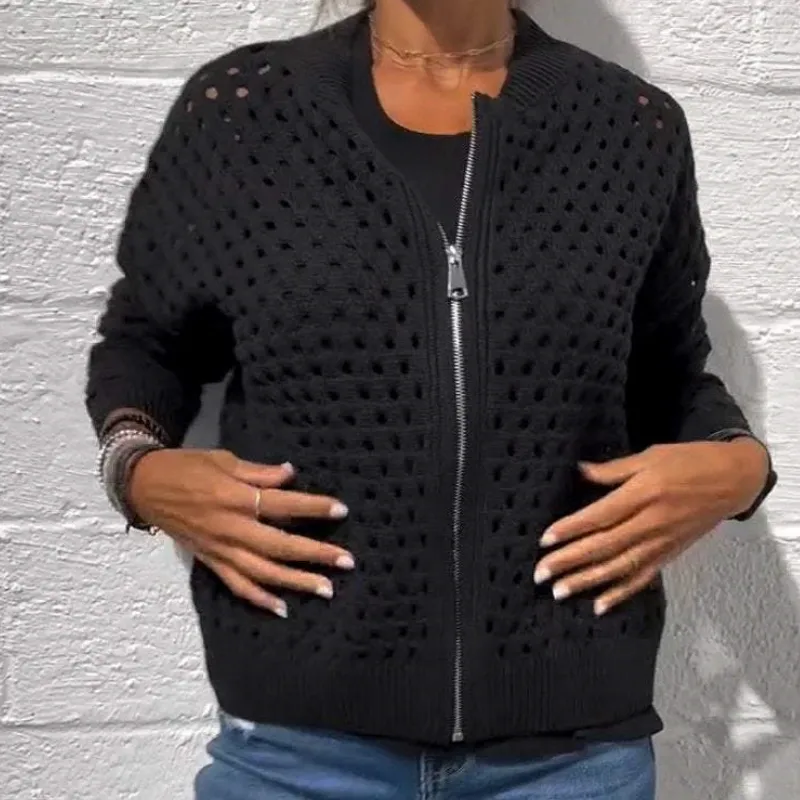 Breeze Knit Zip Cardigan