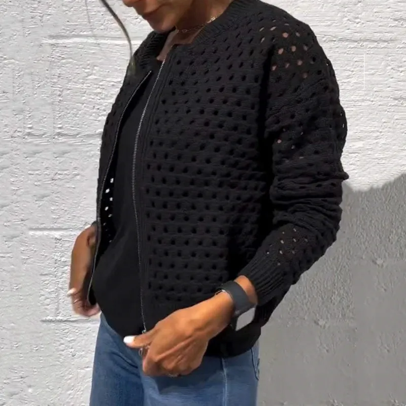Breeze Knit Zip Cardigan