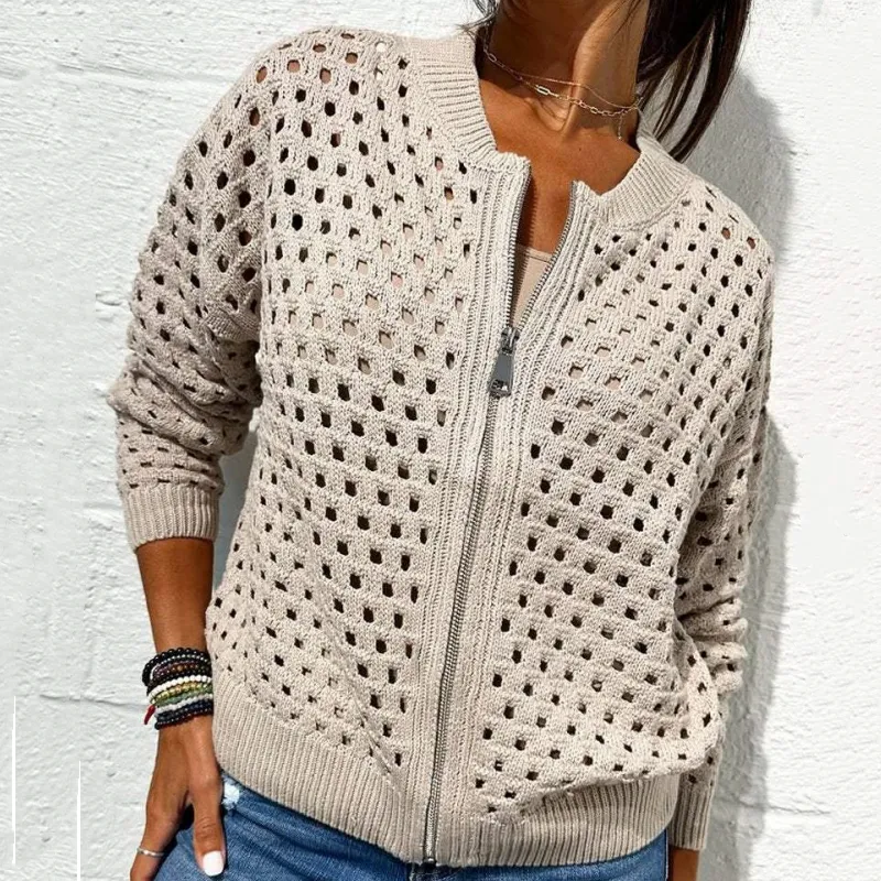 Breeze Knit Zip Cardigan