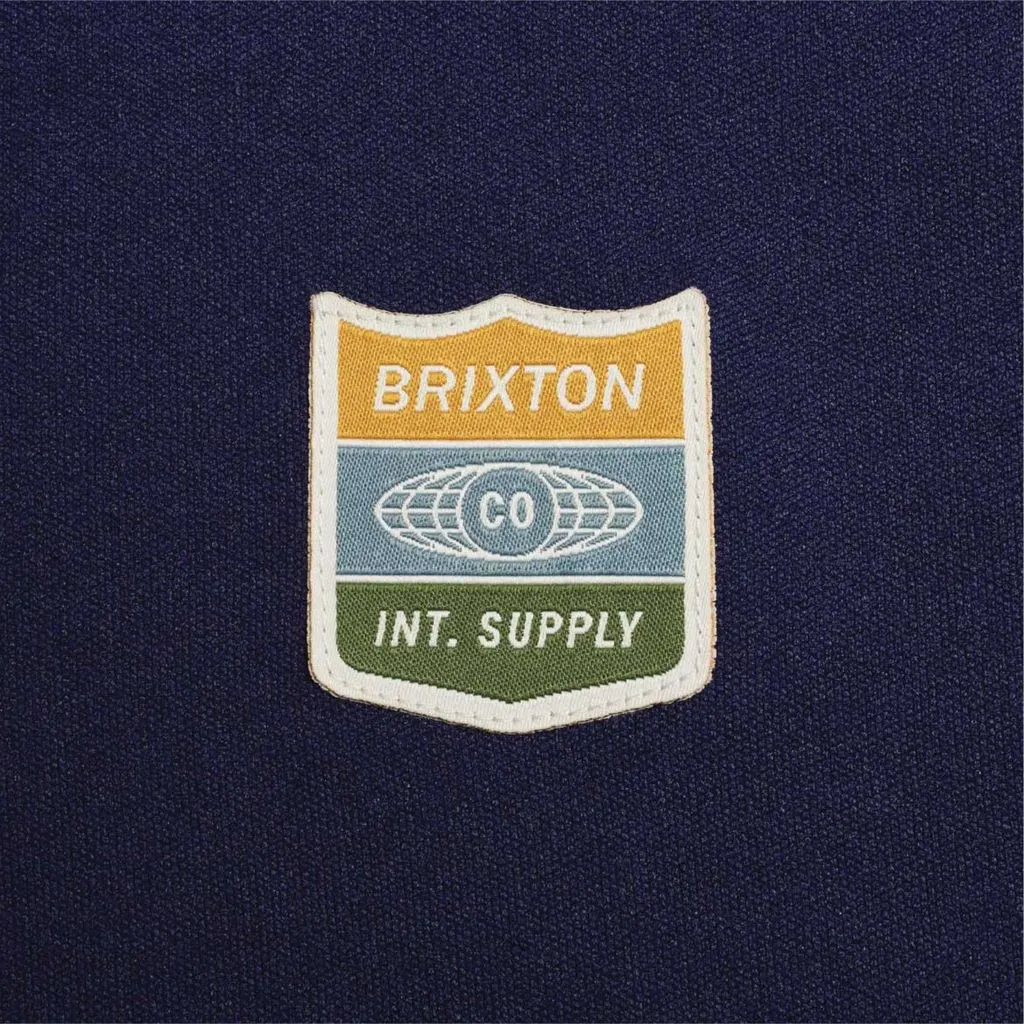 BRIXTON UNITED MOCK NECK ZIP PATRIOT BLUE