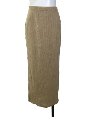 Brown Ribbed Skirt