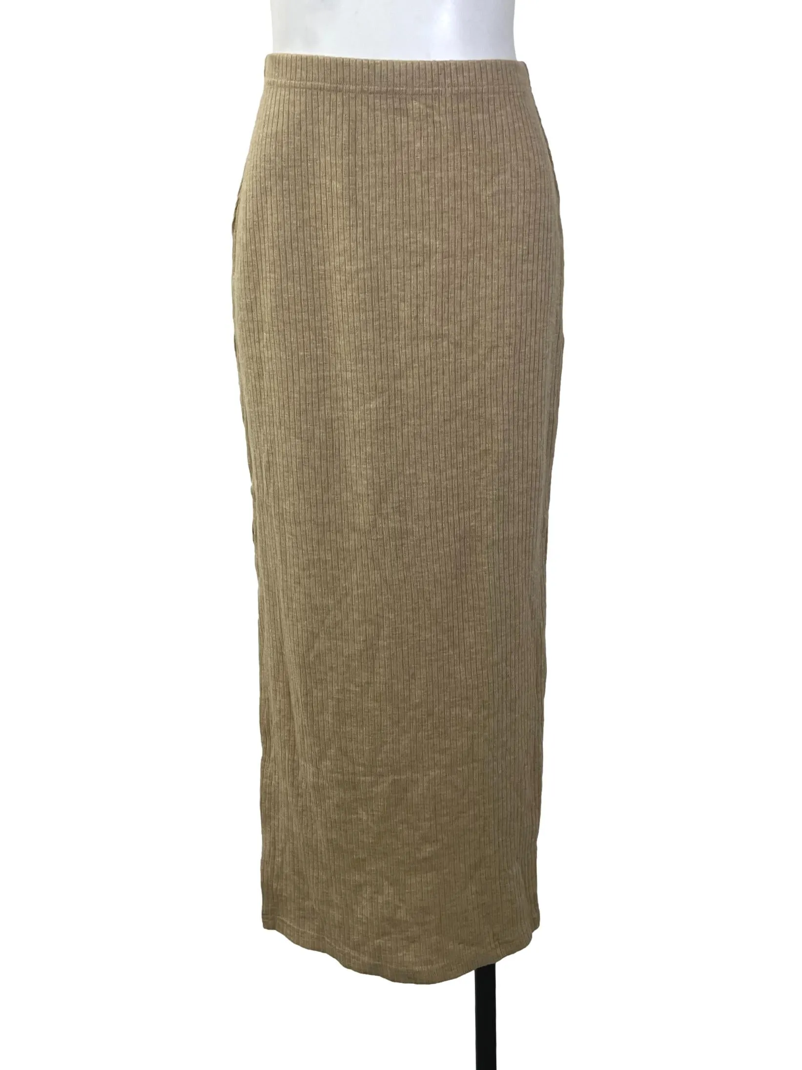 Brown Ribbed Skirt