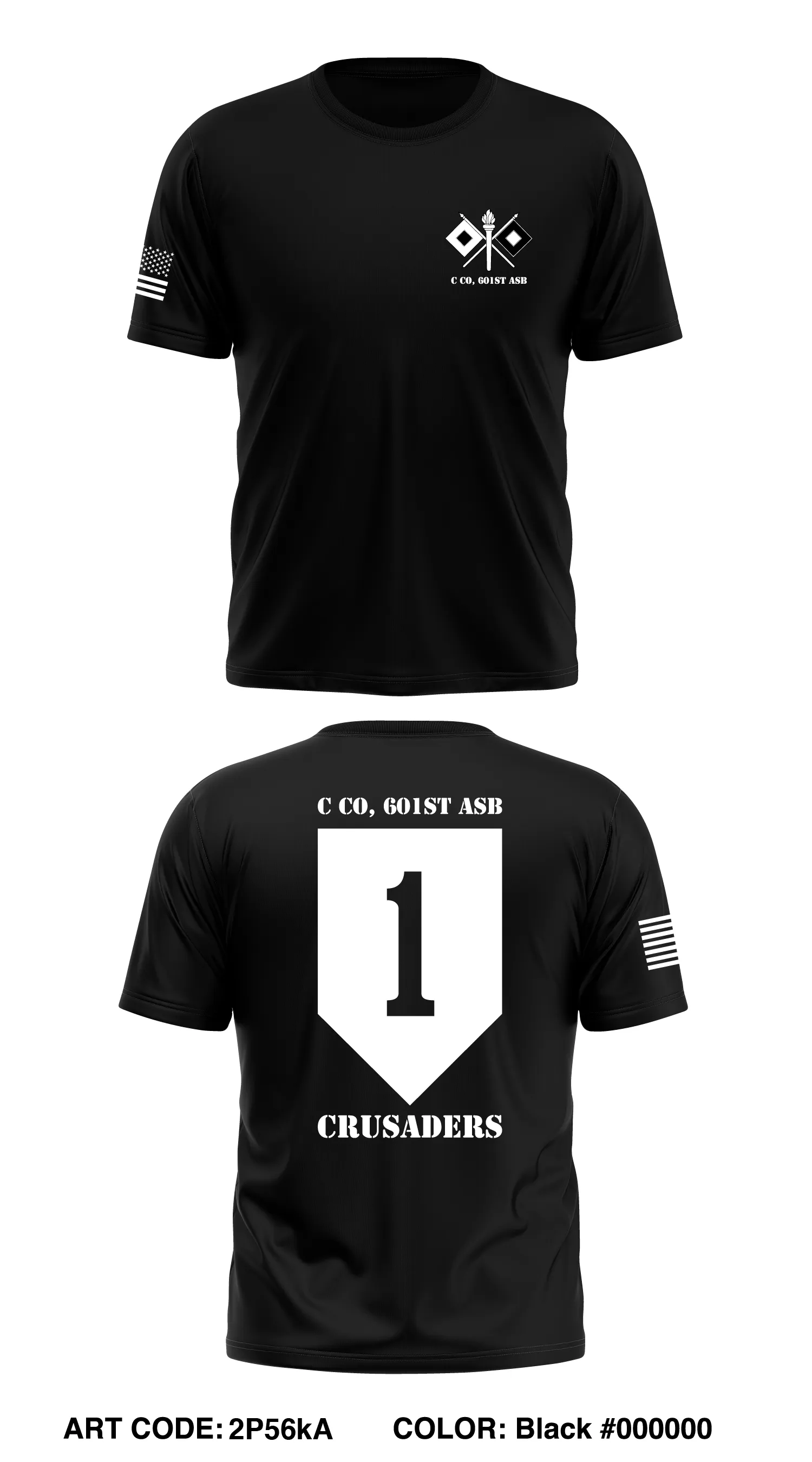 C Co, 601st ASB Store 1 Core Men's SS Performance Tee - 2P56kA