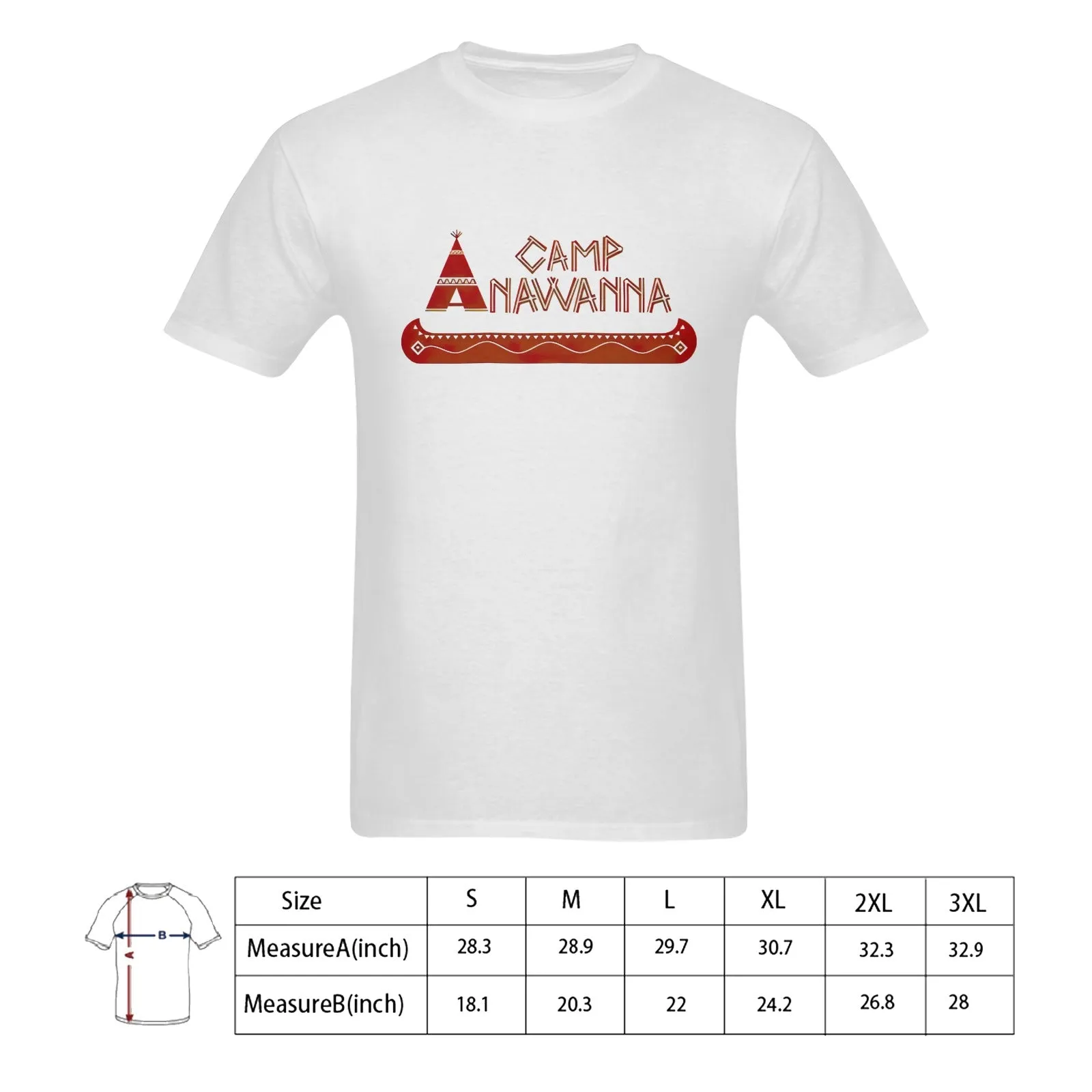 Camp Anawanna Men's T-shirt 100% Cotton