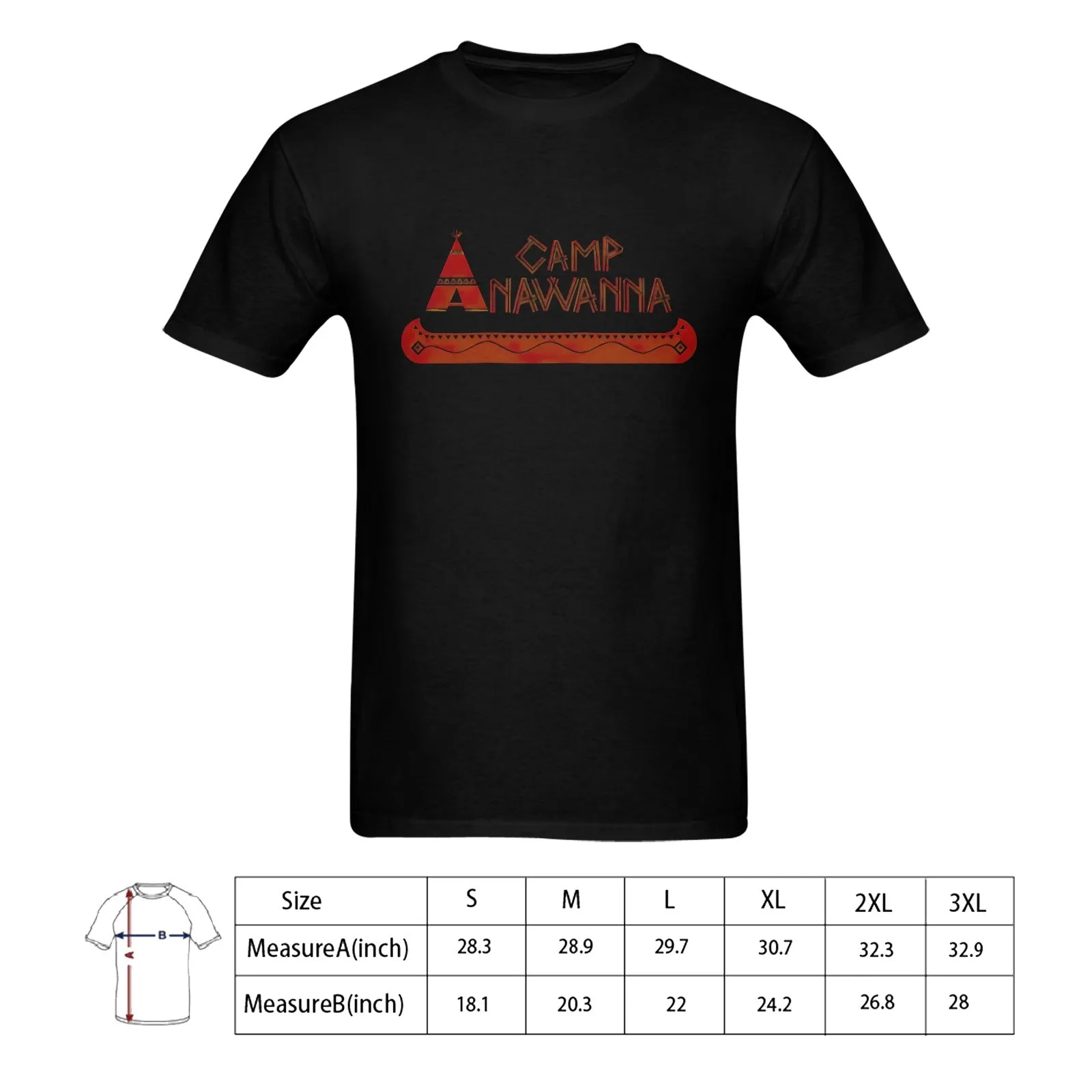 Camp Anawanna Men's T-shirt 100% Cotton