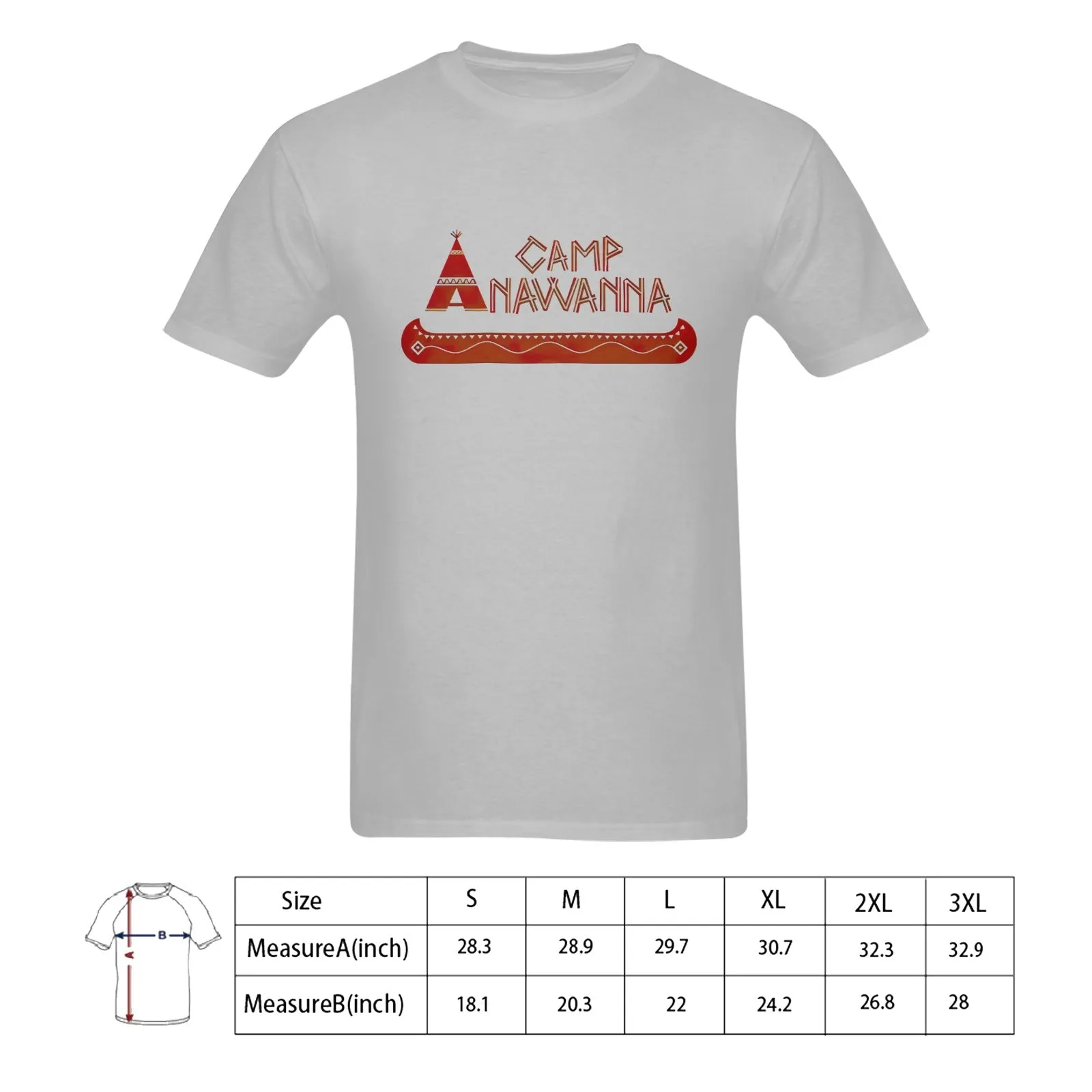 Camp Anawanna Men's T-shirt 100% Cotton