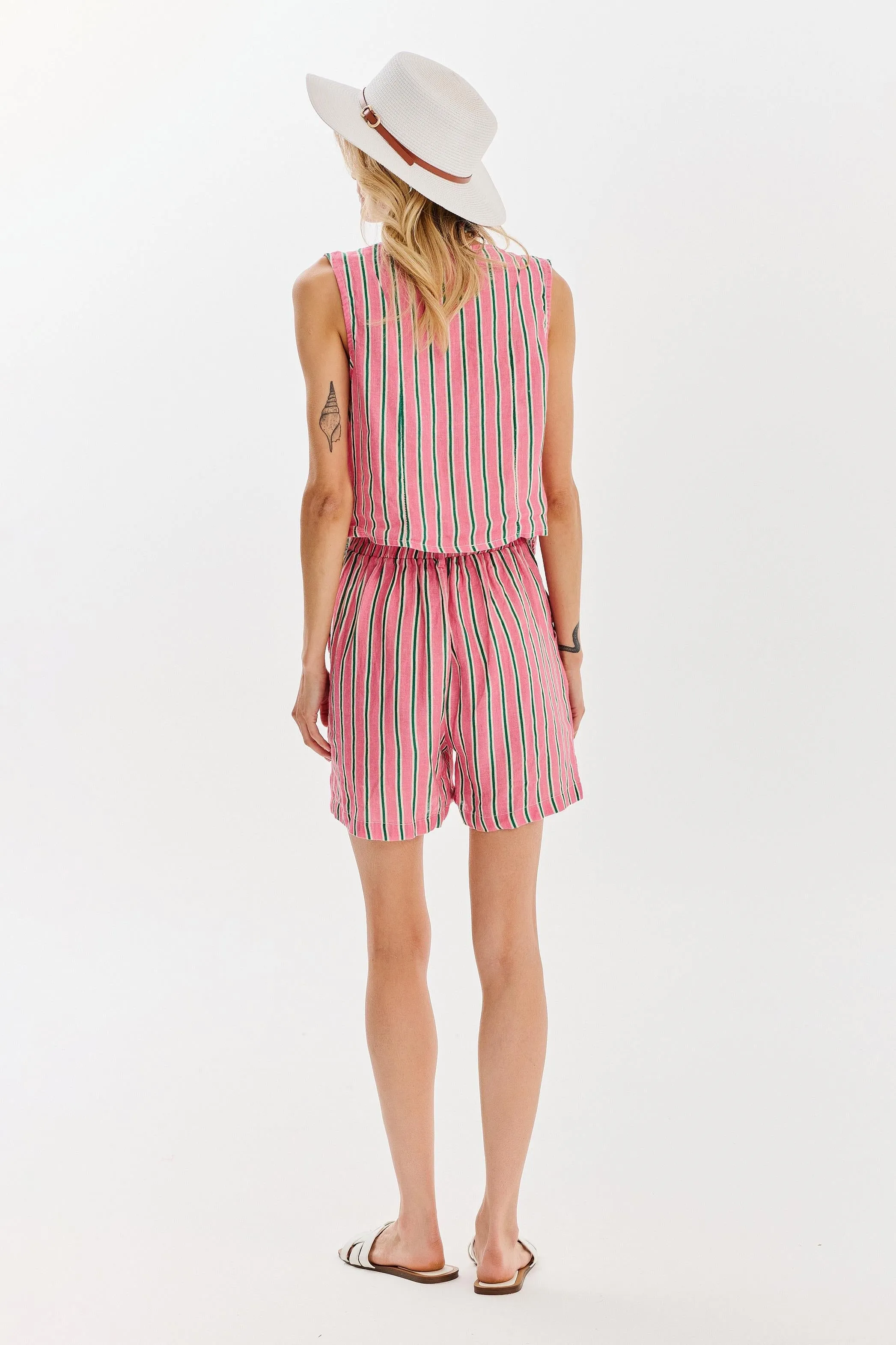 Candy Floss linen vest