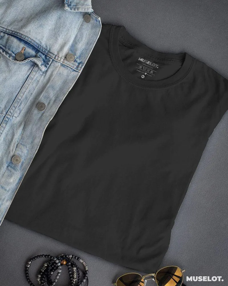 Charcoal grey plain mens t shirt
