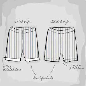 Coastal Stripe Rolled Shorts | Ready To Post