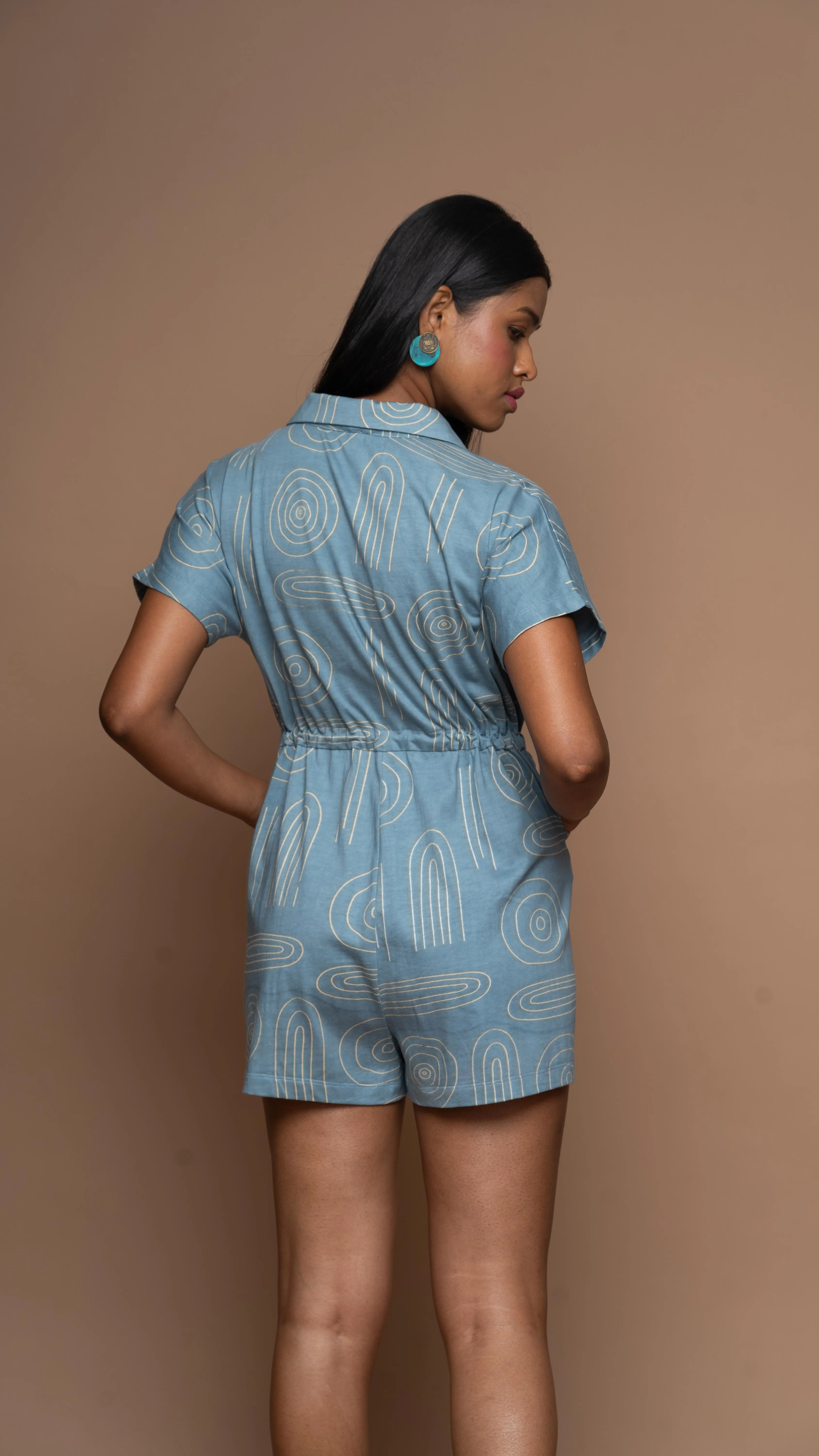 Collarista Jumpsuit in Embrace Me Pattern