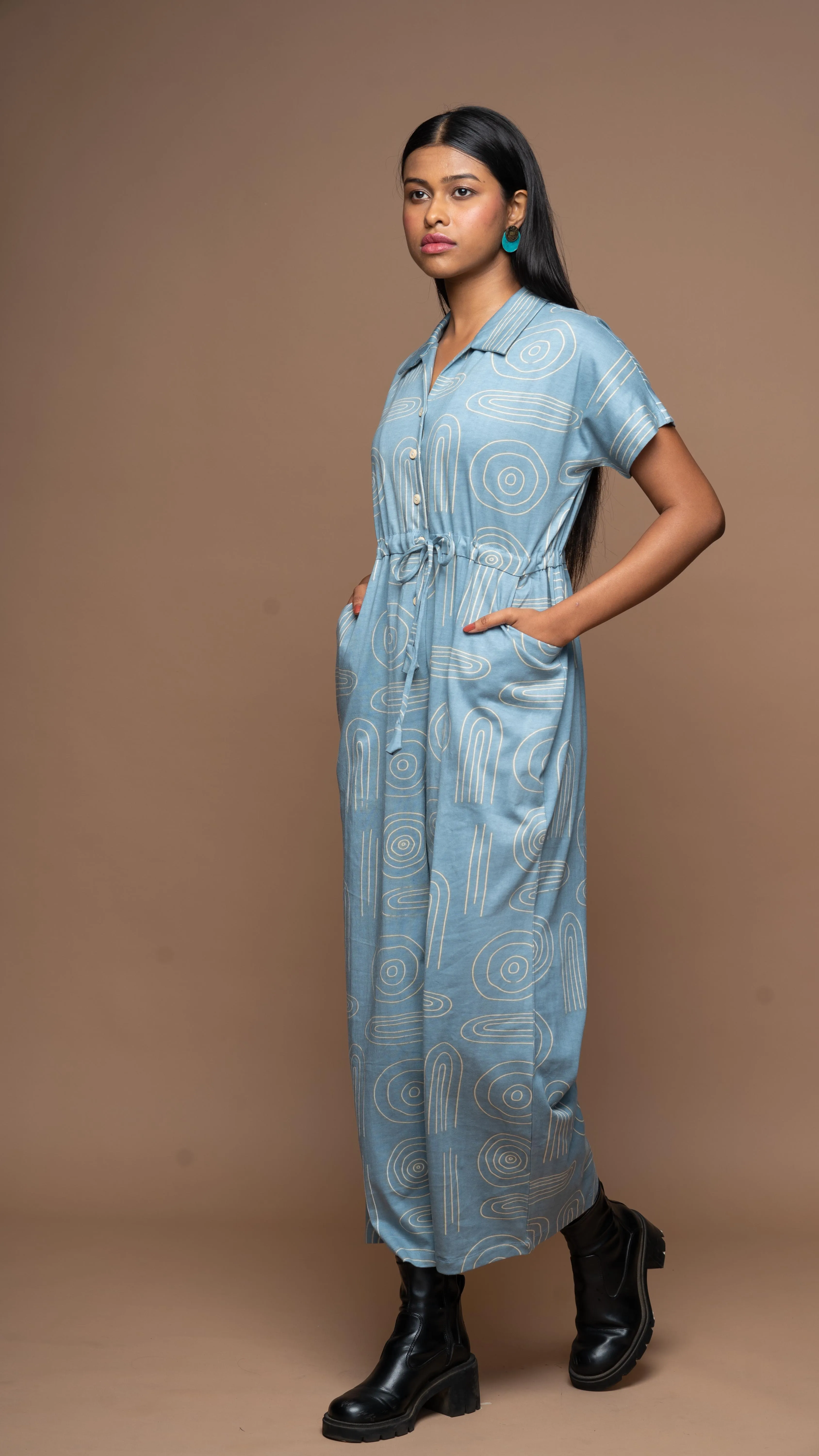 Collarista Jumpsuit in Embrace Me Pattern