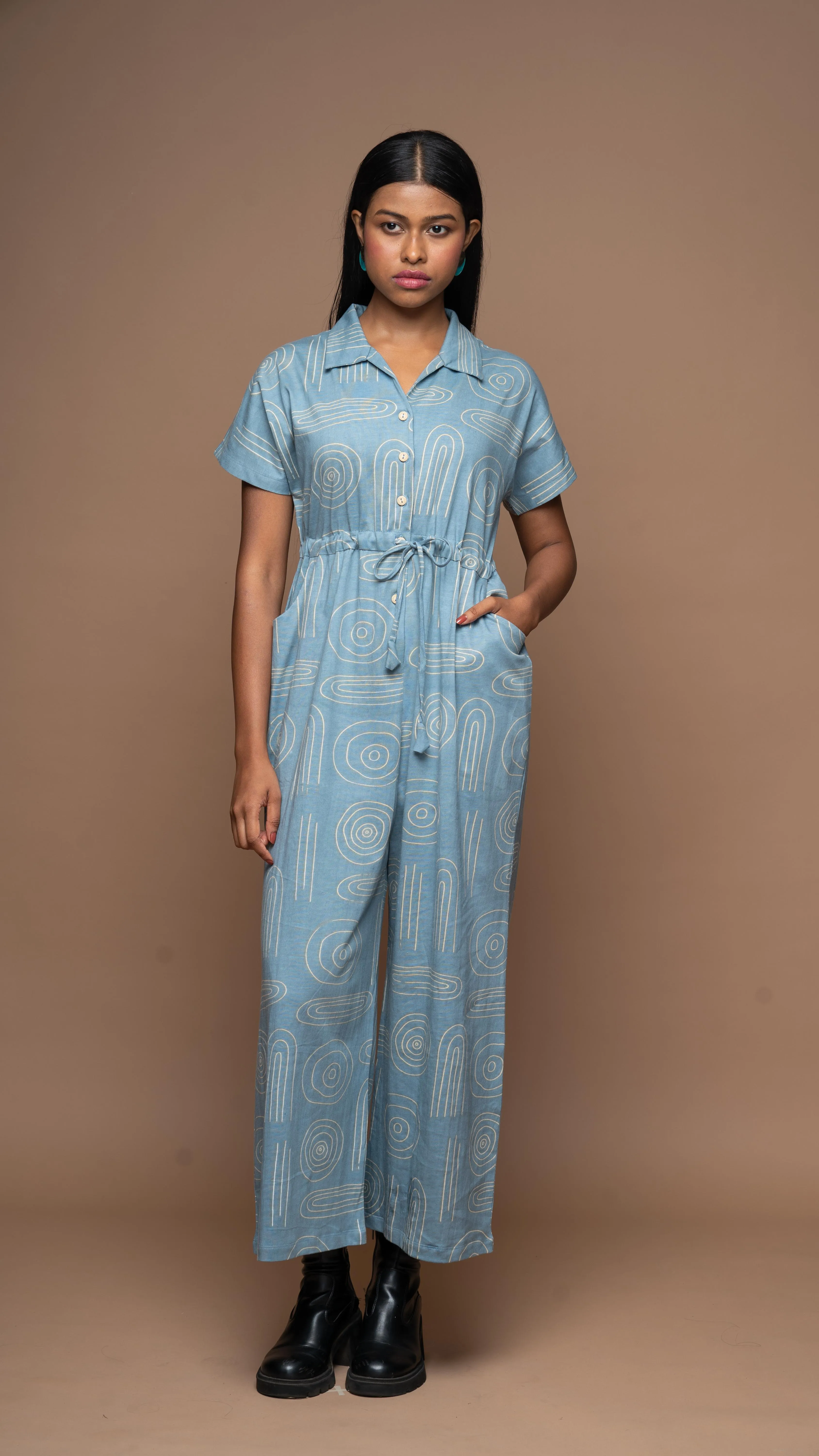 Collarista Jumpsuit in Embrace Me Pattern