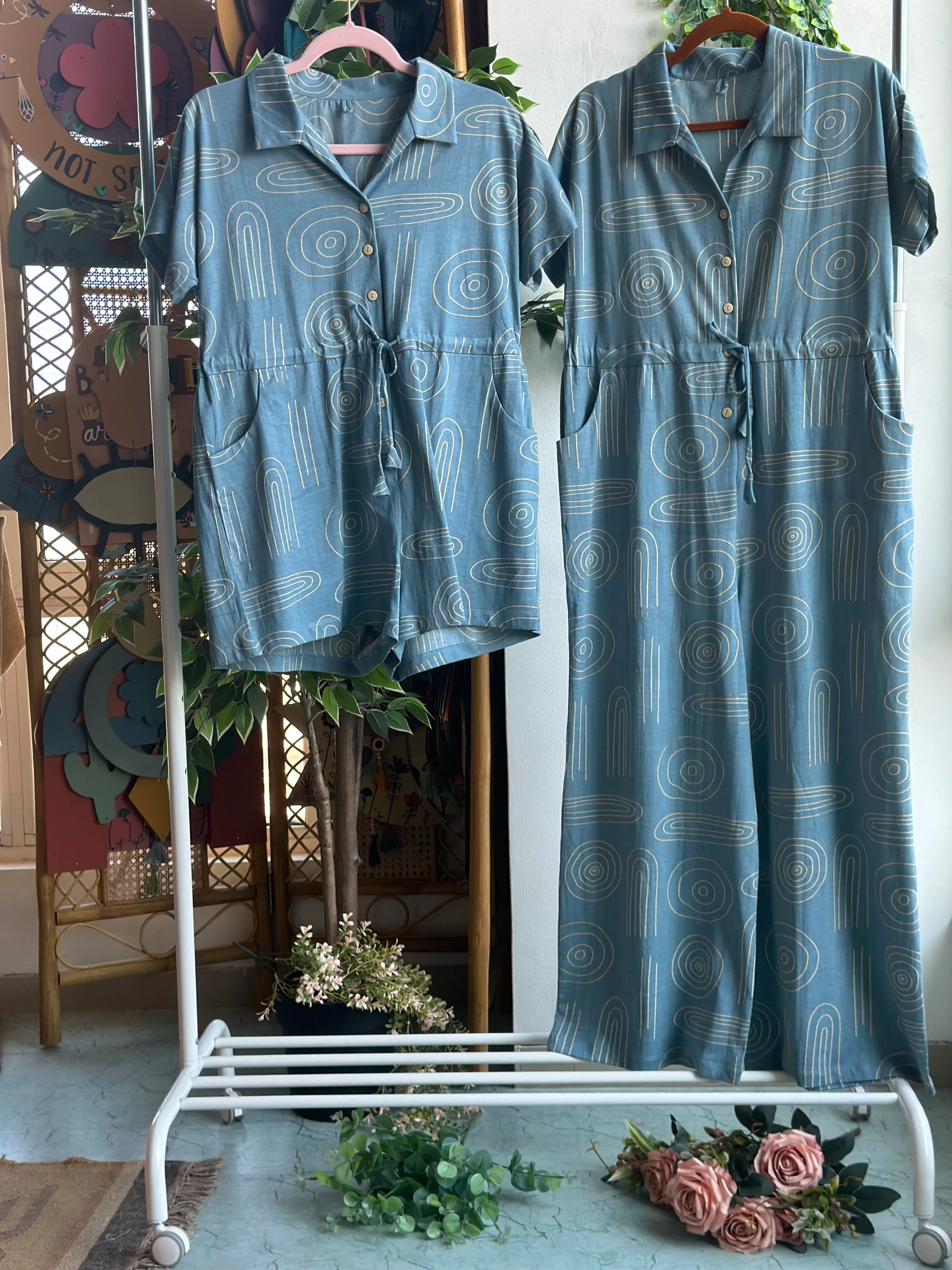 Collarista Jumpsuit in Embrace Me Pattern