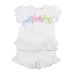 Coloured Bow T-Shirt and Short