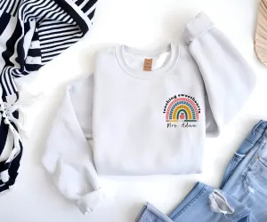 Custom Teacher Sweatshirt, Teaching Sweethearts Sweatshirt, Teachers Day Tee,  Personalized Gift for Teachers, Kindergarten Teacher Tee
