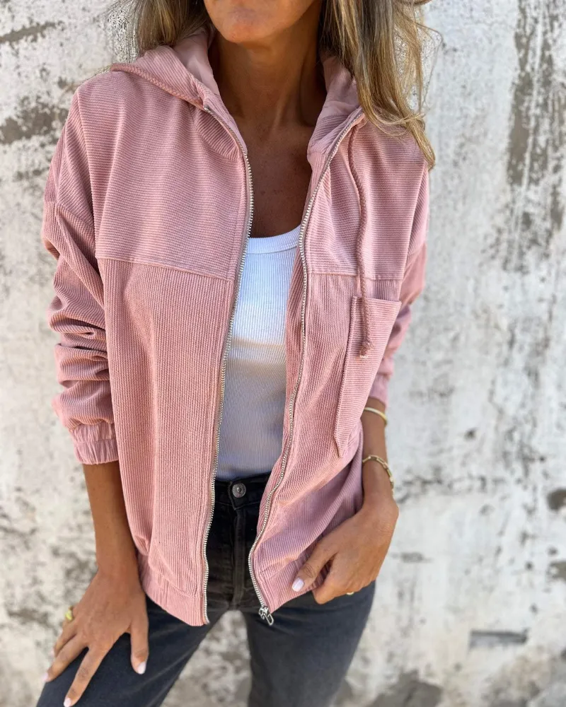 Danna Hooded Corduroy Jacket